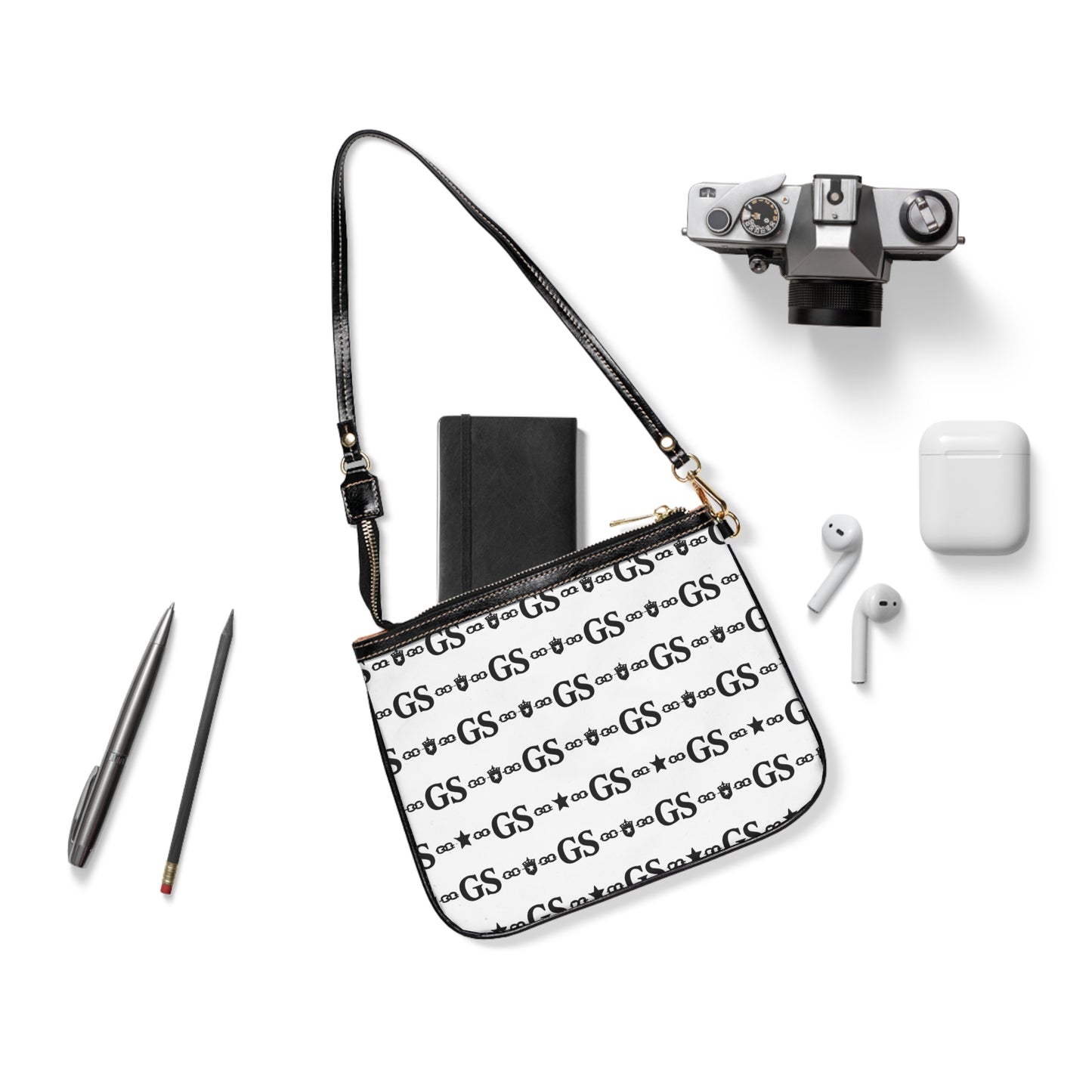 Shoulder Bag/White n Black
